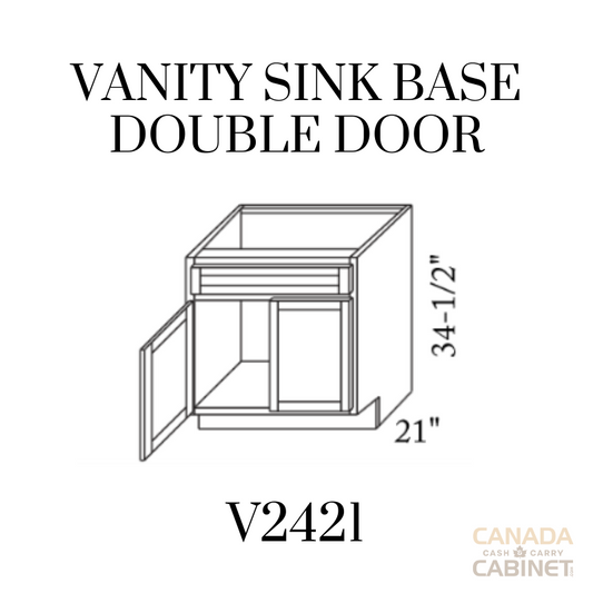High Gloss Vanity Cabinet 24 inches wide 21 inches deep 34.5 inches tall with White box and High Gloss doors